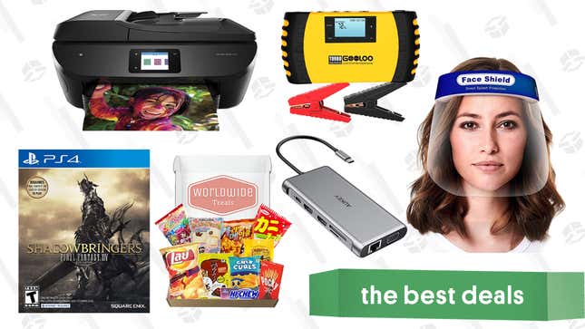 Image for article titled Monday&#39;s Best Deals: HP Back-to-School Sale, Aukey 12-in-1 USB-C Hub, Final Fantasy XIV: Shadowbringers, Gooloo 1500A Jump Starter, Taste of Asia Snack Mix, Reusable Face Shields, and More