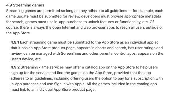 Image for article titled Apple's New Game Streaming Rules Probably Won't Lead To Stadia And XCloud On Your iPhone (Update)