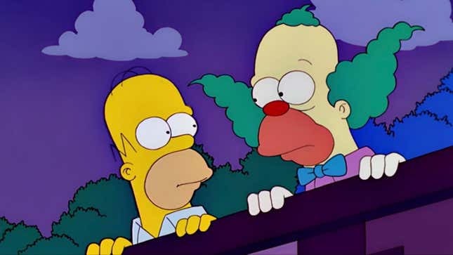 Imagen para el artículo titulado La verdadera razón por la que Matt Groening dibujó a Krusty el payaso igual que Homer