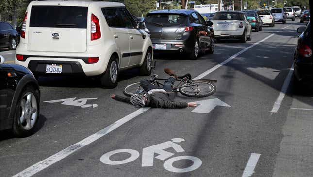 Image for article titled L.A. Adds Lanes For Cyclists To Recover From Getting Hit By Cars