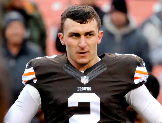 Image for article titled Johnny Manziel Hits Rock Bottom After Waking Up As Browns Starter For Third Time This Year