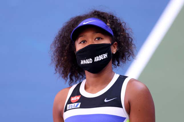 Image for article titled Families of Ahmaud Arbery, Trayvon Martin Thank Naomi Osaka for Centering Their Loved Ones at U.S. Open