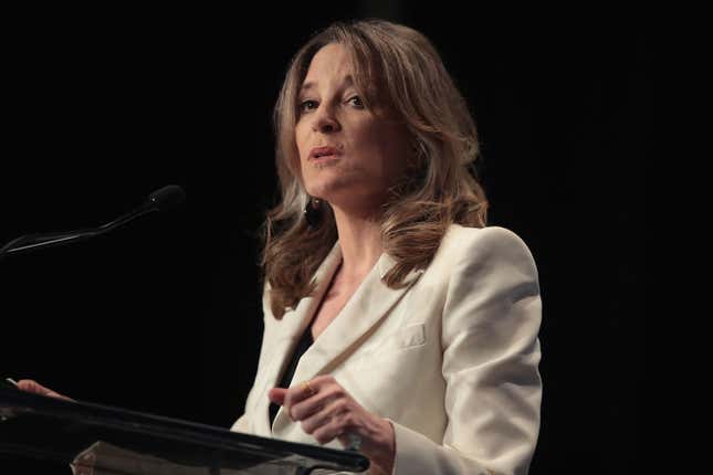 Image for article titled Marianne Williamson Lays Off Entire Campaign Staff, Yet Remains Seemingly Unfazed?
