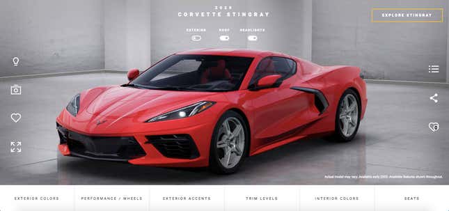 Image for article titled Let&#39;s Configure Your 2020 C8 Corvette Stingray