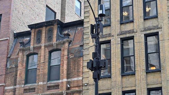 The 5G cells are the cluster of boxes halfway up the device.