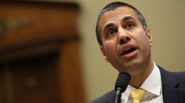 FCC Chairman Ajit Pai testifies before the House Energy and Commerce Committee’s Communications and Technology Subcommittee on Capitol Hill last December.