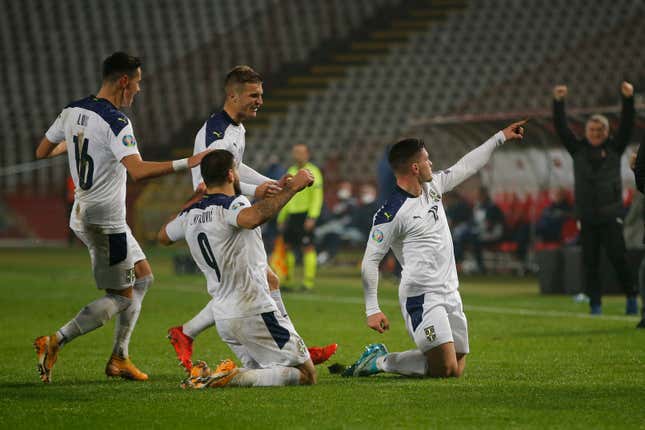 Luka Jovic forced extra time with a 90th-minute goal that set up Scotland’s win on Friday.