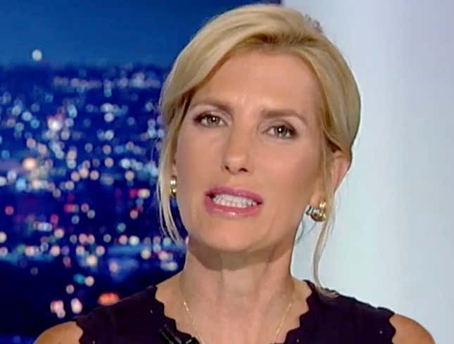 Image for article titled Defensive Laura Ingraham Challenges Critics To Try Making List Of Prominent Conservatives Without Including Few White Supremacists