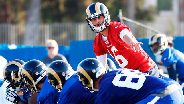 Image for article titled Rams Simulate Playing Giants by Pumping Crowd Groans Into Speakers
