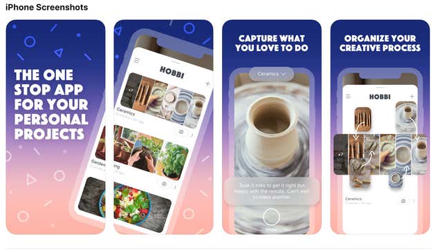 Image for article titled Facebook Stealthily Launched a Pinterest-Esque App Called Hobbi
