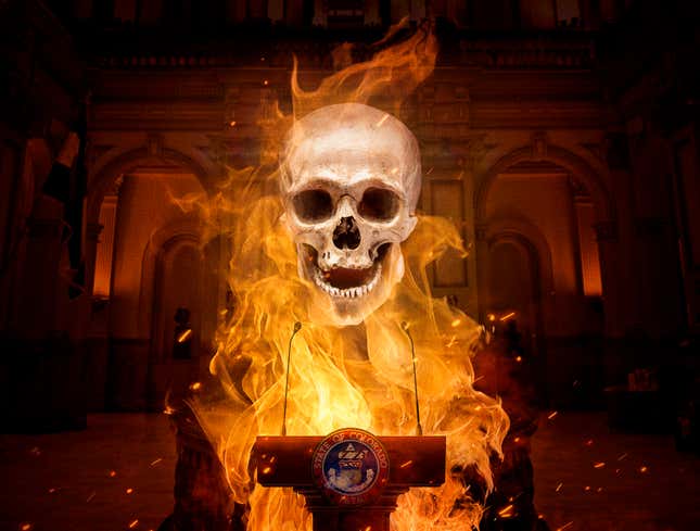 Image for article titled Denver’s Flaming Skull Mayor Announces Plans To Decriminalize Magic Mushrooms