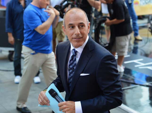 Image for article titled Today Staffers Are Reportedly Pretty Angry About NBC&#39;s Handling of Matt Lauer Rape Allegations