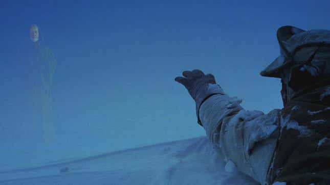 El espíritu de Obi-Wan se aparece ante Luke en Hoth.
Imagen: Lucasfilm