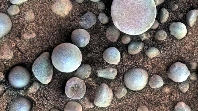 The strange “blueberries” observed by Opportunity rover on the Martian surface.