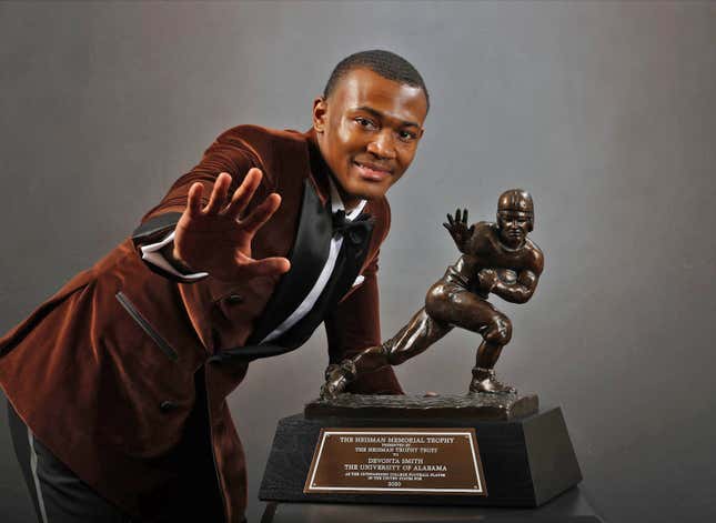 If DeVonta Smith wins the Heisman Trophy, how historically significant  would it be? 