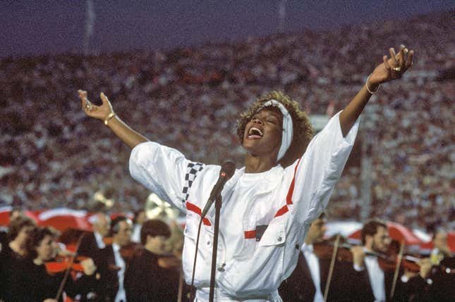 Whitney Houston’s rendition of the Star-Spangled Banner turns 30.