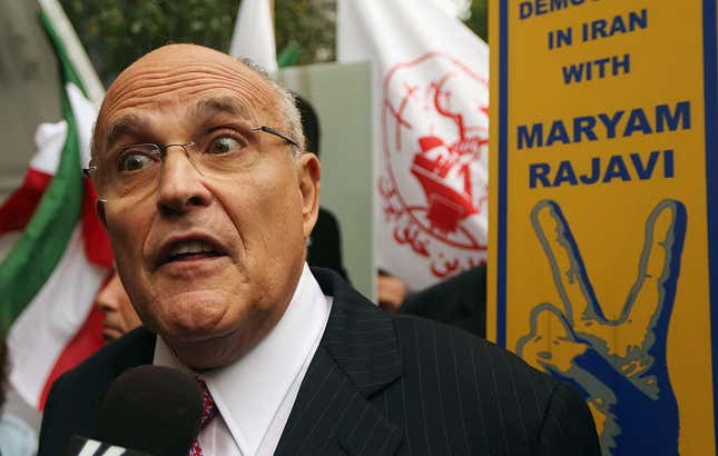 Image for article titled Trump’s Personal Lawyer Rudy Giuliani Continues to Be Racist AF as New Video Shows Him Mocking Asians