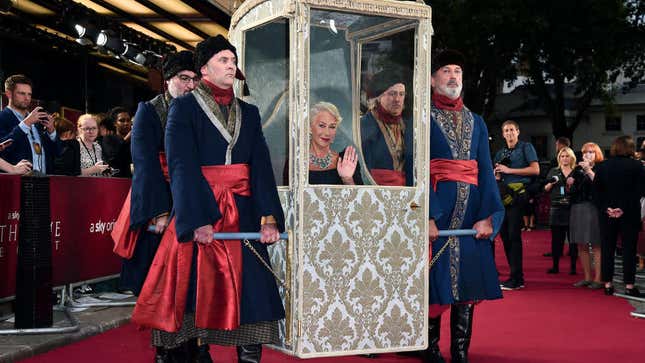 Image for article titled Helen Mirren Now Travels By Manservant