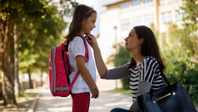 Image for article titled Parent Struggling To Find Good Reason Why 5-Year-Old Shouldn’t Be Afraid Of Starting School