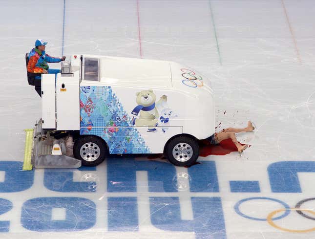 Image for article titled 15-Year-Old Figure Skating Sensation No Match For Zamboni