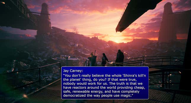 Image for article titled Shinra Electric Power Company Decides To Tweet Through It
