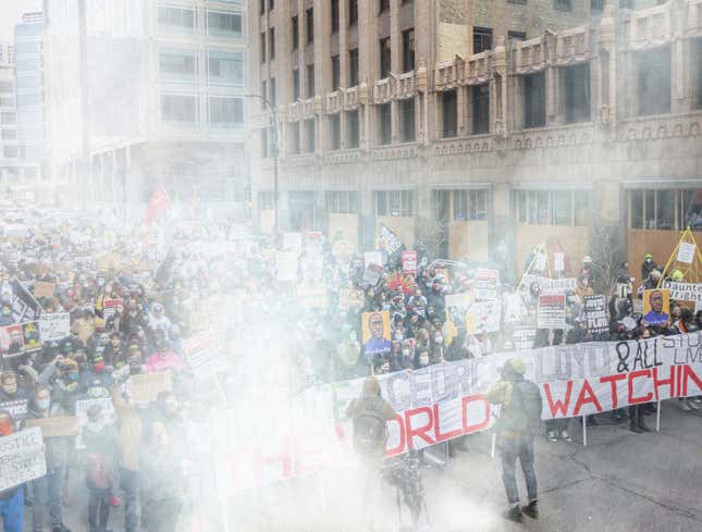Image for article titled Minnesota Activists Showered In Celebratory Tear Gas