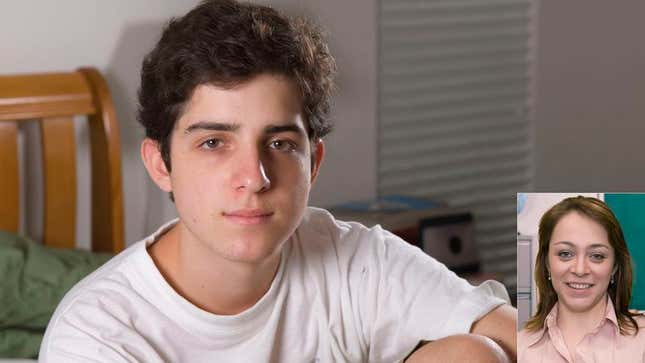The 18-year-old says continuing to date his high school teacher has prevented him from fully experiencing college life.