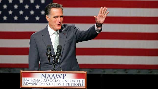 Image for article titled Romney Receives 20-Minute Standing Ovation At NAAWP Event