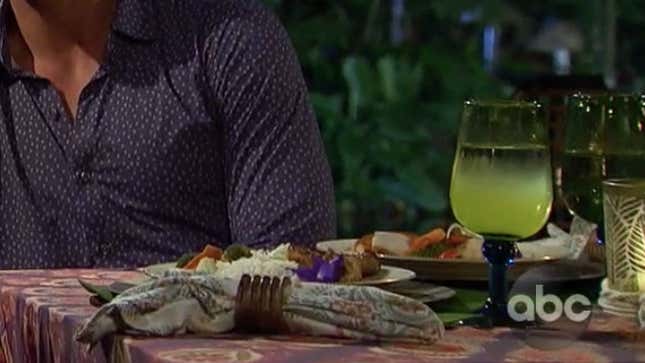 Image for article titled The food that didn’t get eaten on The Bachelor, week 5 pt. 1: Cut it in the butt