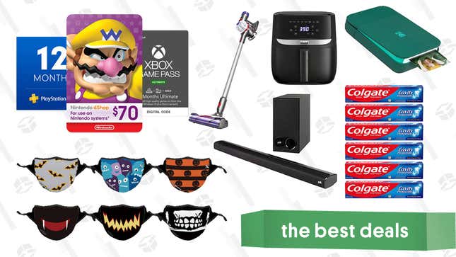 Image for article titled Thursday&#39;s Best Deals: Polk Signa Soundbar, Digital Games and Subscriptions, Colgate Toothpaste, Halloween Face Masks, and More