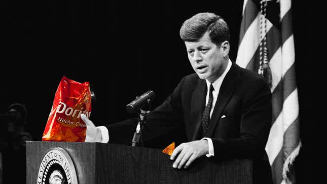 Image for article titled When You Can Make &#39;JFK&#39; Say Anything, What&#39;s Stopping Him From Selling Doritos?
