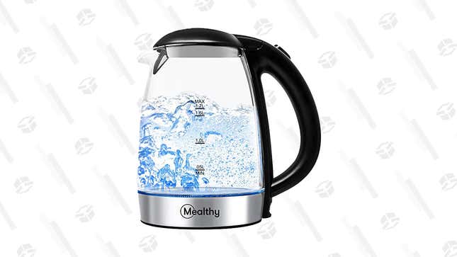 Mealthy 1.7L Electric Glass &amp; Stainless Steel Kettle | $17 | Side Deal