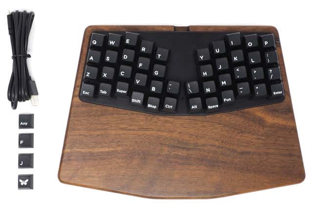 Image for article titled Tiny Ergonomic Keyboard Gets It Done With Only 44 Keys