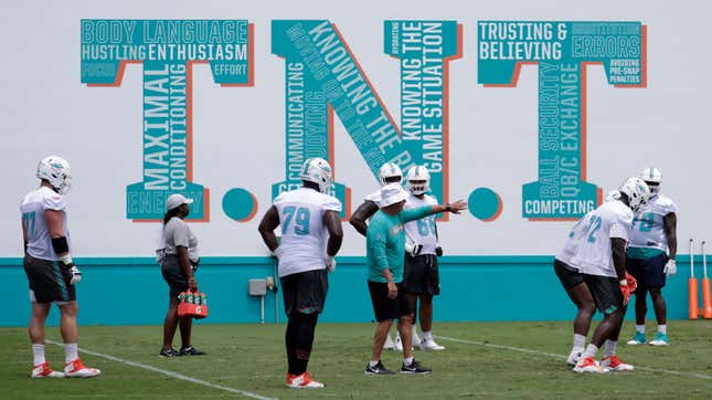 Image for article titled Dolphins Fire Offensive Line Coach Less Than One Full Week Into Training Camp