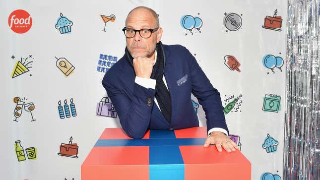 Alton Brown attends a Food Network party in 2018.