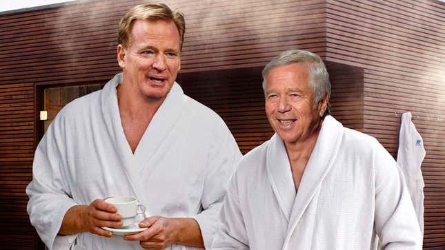 Image for article titled Roger Goodell, Robert Kraft Attempt To Rekindle Relationship With Spa Getaway