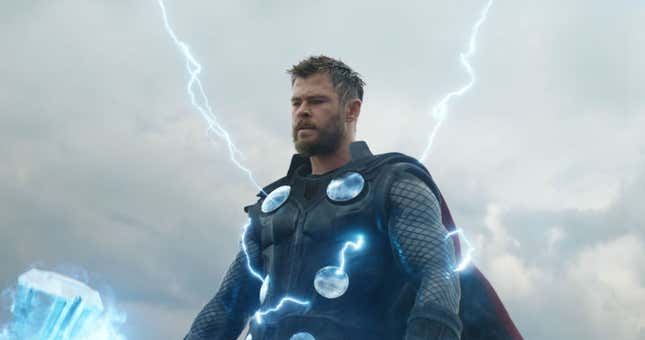 Thor parece bastante cambiado en Endgame.
Imagen: Marvel Studios