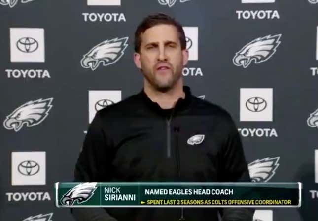 New Eagles coach Nick Sirianni talks but says nothing in first press  conference - it's that simple