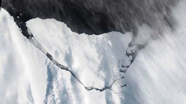 El iceberg A–74. Imagen capturada el 1 de marzo de 2021.