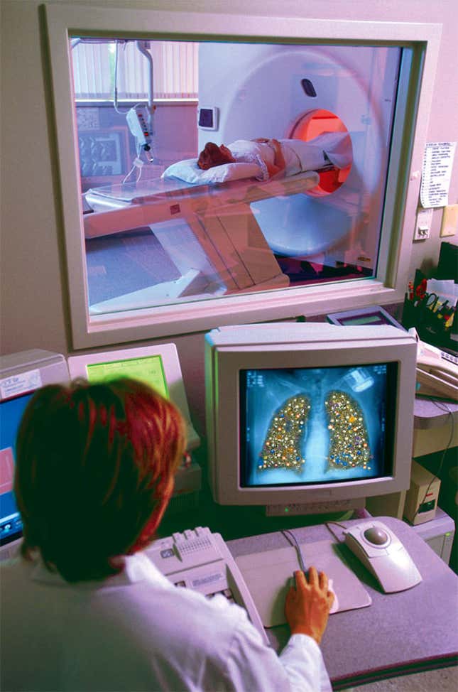 Dr. Linda Norr scans a sufferer who spent more than two decades in the classrooms.