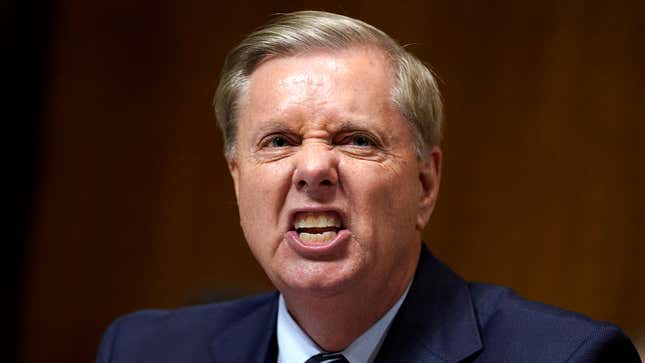 Image for article titled Lindsey Graham Hisses Directions At Attorneys Messing Up Speech They Spent Hours Rehearsing