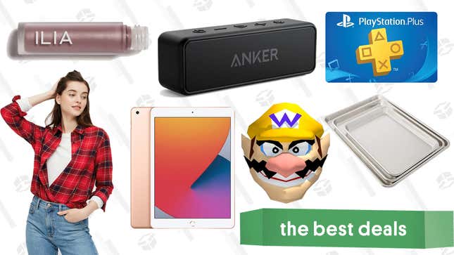 Image for article titled Tuesday&#39;s Best Deals: PlayStation Plus Subcription, New iPad, Anker Speakers, Nordic Ware Sheet Pans, UNIQLO Flannel, Ilia Chromatic Eye Tint, and More