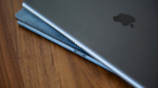 The Smart Connector is positioned on the long side of the iPad which should make it easier for accessory makers to design sleek keyboards.