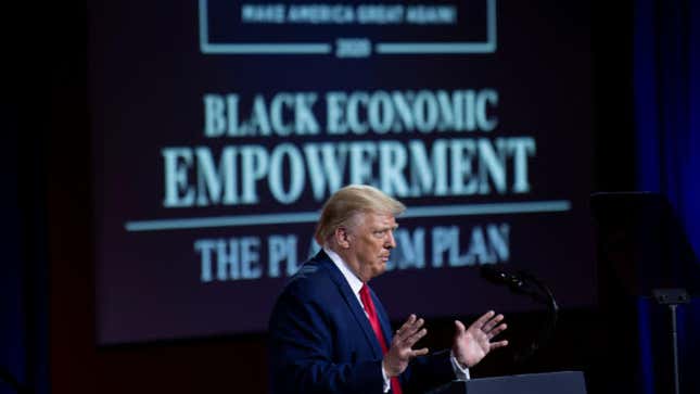 Image for article titled Trump Reveals Pandering 'Platinum Plan' to Black MAGA Supporters, and CeCe Winans Appears to Count in That Number