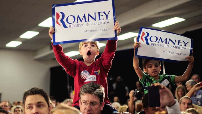 Image for article titled Insufferable 8-Year-Old Won&#39;t Stop Chanting &#39;Romney&#39;
