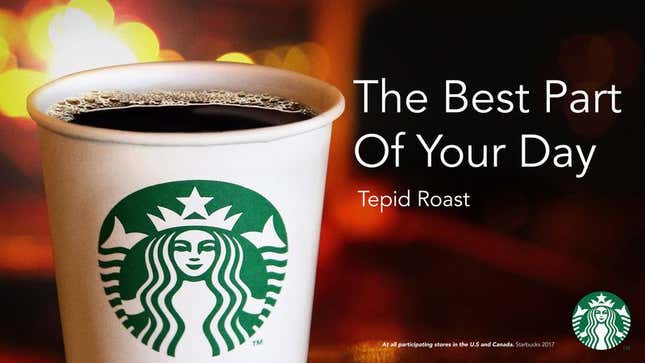 Image for article titled Starbucks Offering New Lukewarm Coffee To Help Ease Customers’ Transition From Iced To Hot