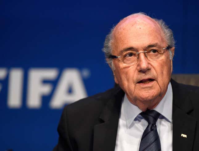 Image for article titled Sepp Blatter Resigns From FIFA With Generous Severance Bribe