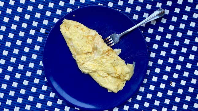 An omelet without a glass of wine