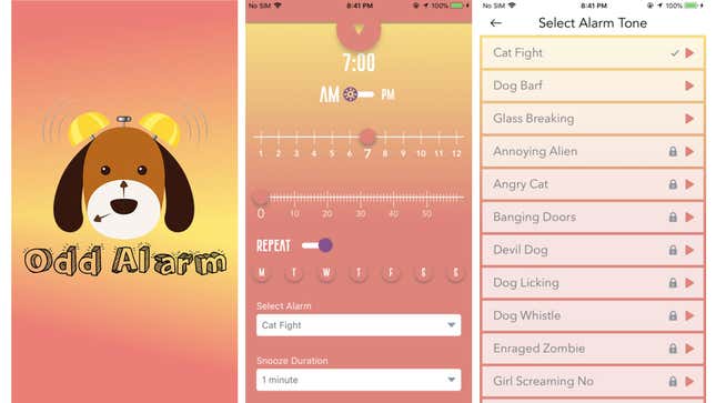 Image for article titled New Alarm Clock App Is Betting You Won&#39;t Be Able to Sleep Through the Sound of a Puking Dog