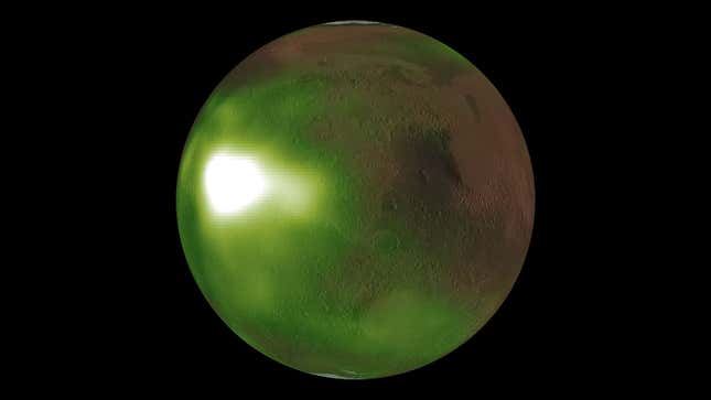 Ultraviolet ‘Nightglow’ of Mars’s amosphere.